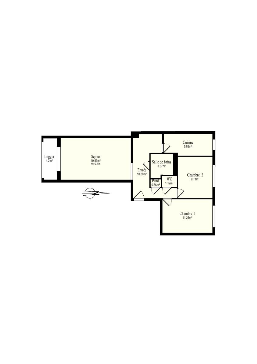 92100 BOULOGNE - RUE DE PARIS - APPARTEMENT 3 PIECES - BALCON 
3 pièces 64m²